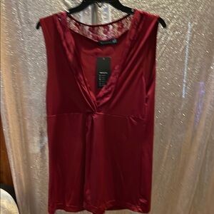 Elegant Red Sleeveless Top